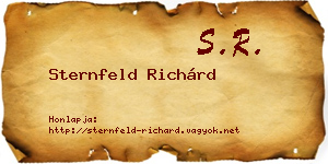 Sternfeld Richárd névjegykártya